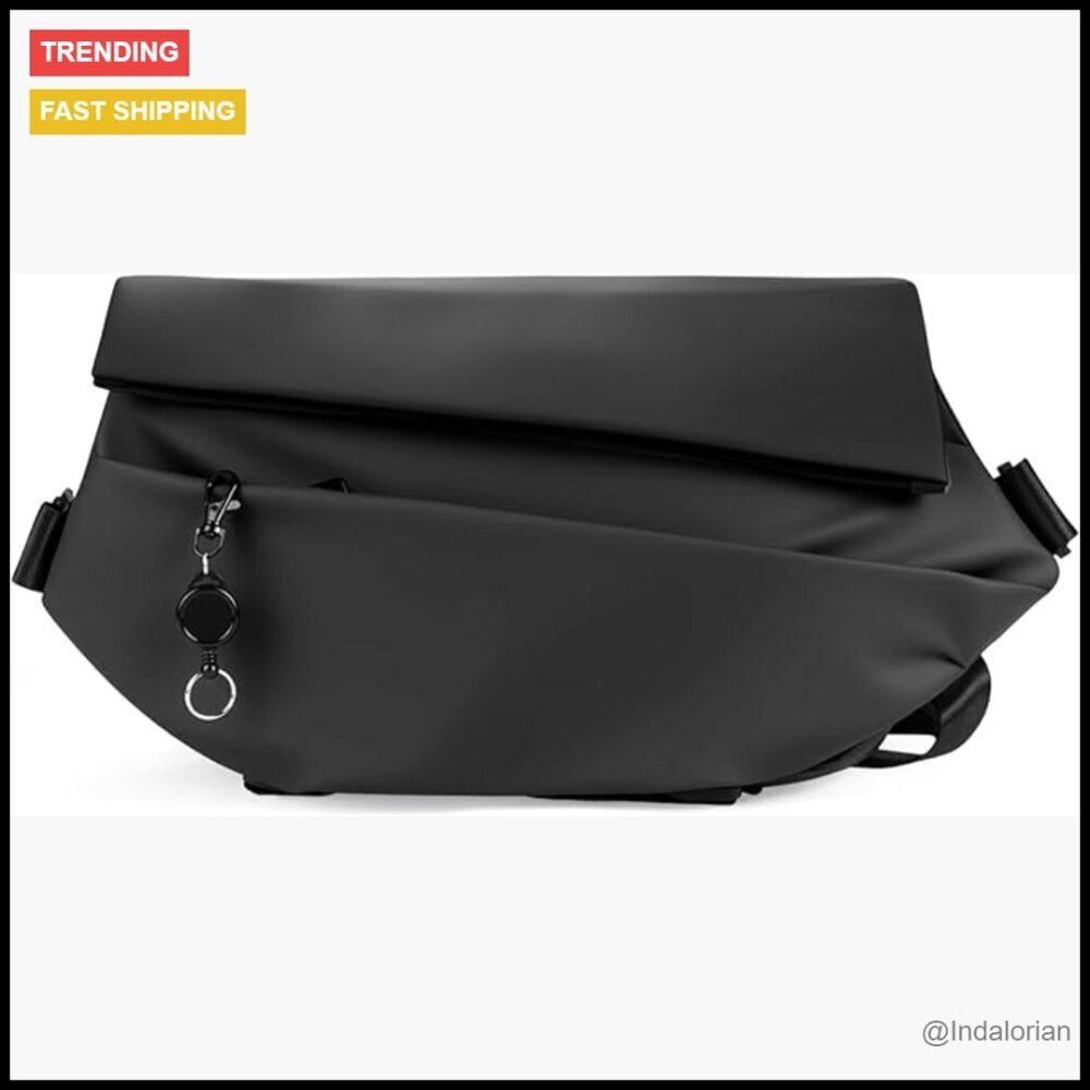 Expandable Waterproof Crossbody Backpack Magnetic Buckle Travel EDC Minimal